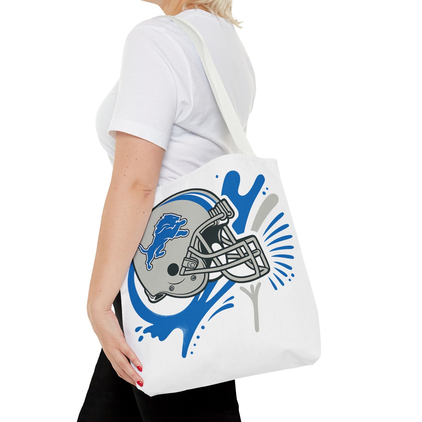 Sporty Tote Bag, Floral Football Tote, Game Day Bag, NFL Team Spirit Bag, Birthday Gift for Sports Fans, Everyday Use Bag
