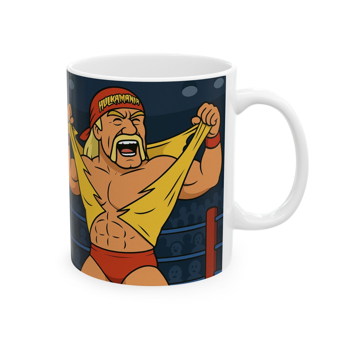 Hilarious Wrestling Mug, Funny Gift for Fans, Coffee Cup for Home or Office, Unique Gag Gift, Birthday & Holiday Present, hulk hogan