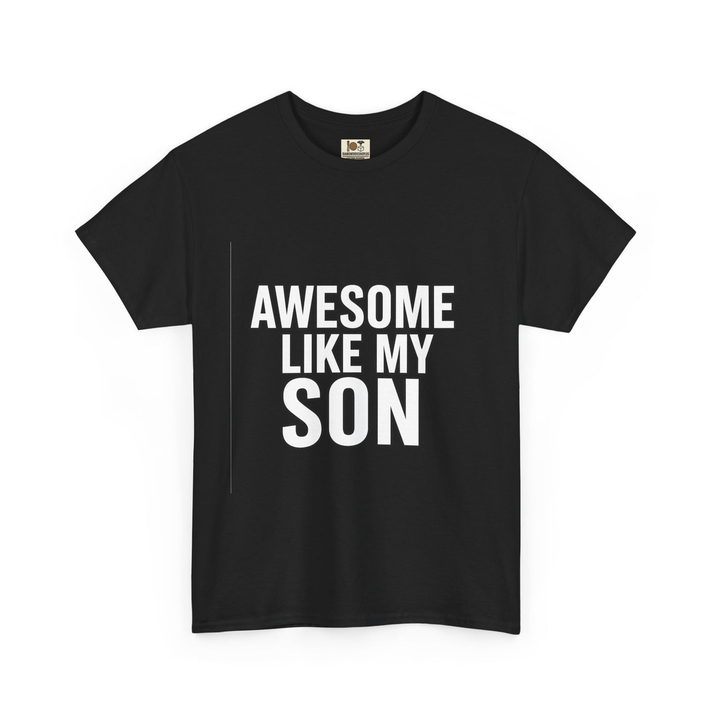 Awesome Like My Son Unisex Heavy Cotton Tee - Gift for Parents, Funny T-Shirt, Dad Tee, Family Pride, Everyday Wear