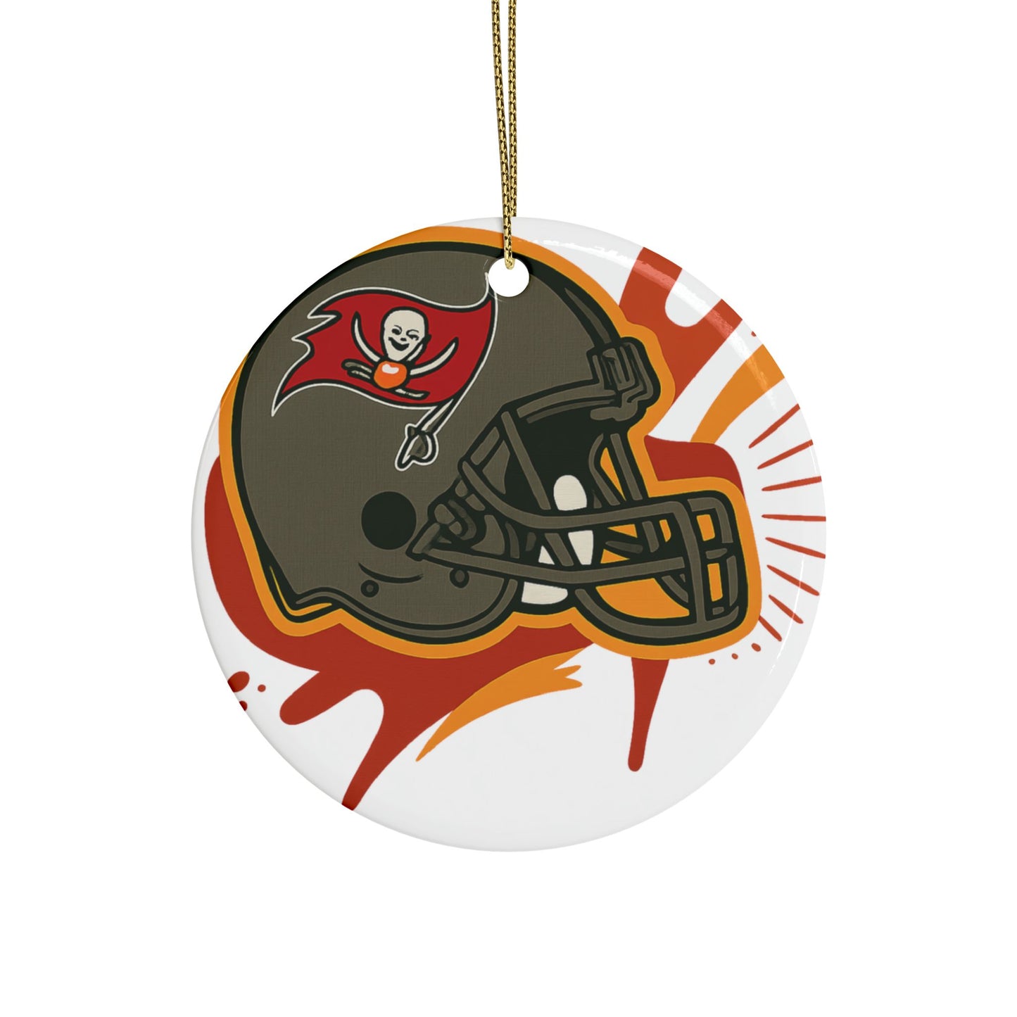 Tampa Bay Buccaneers Ceramic Ornaments – Xmas Decor, Holiday Gift, Sports Fan Decoration, Football Tree Ornament