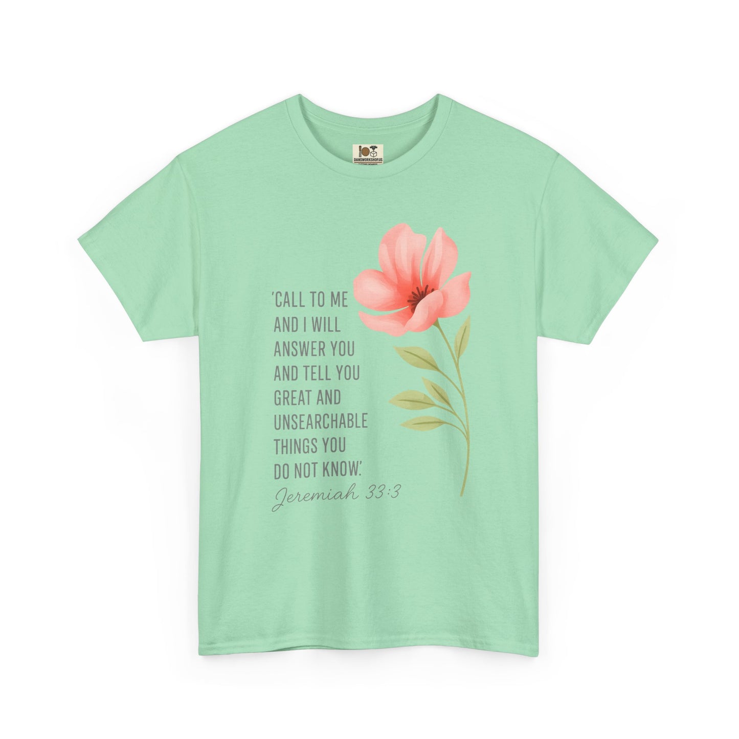 Faith-Inspired Floral Tee, Inspirational T-Shirt, Jeremiah Quote Shirt, Unisex Motivational Cotton Tee, Thoughtful Gift for Her