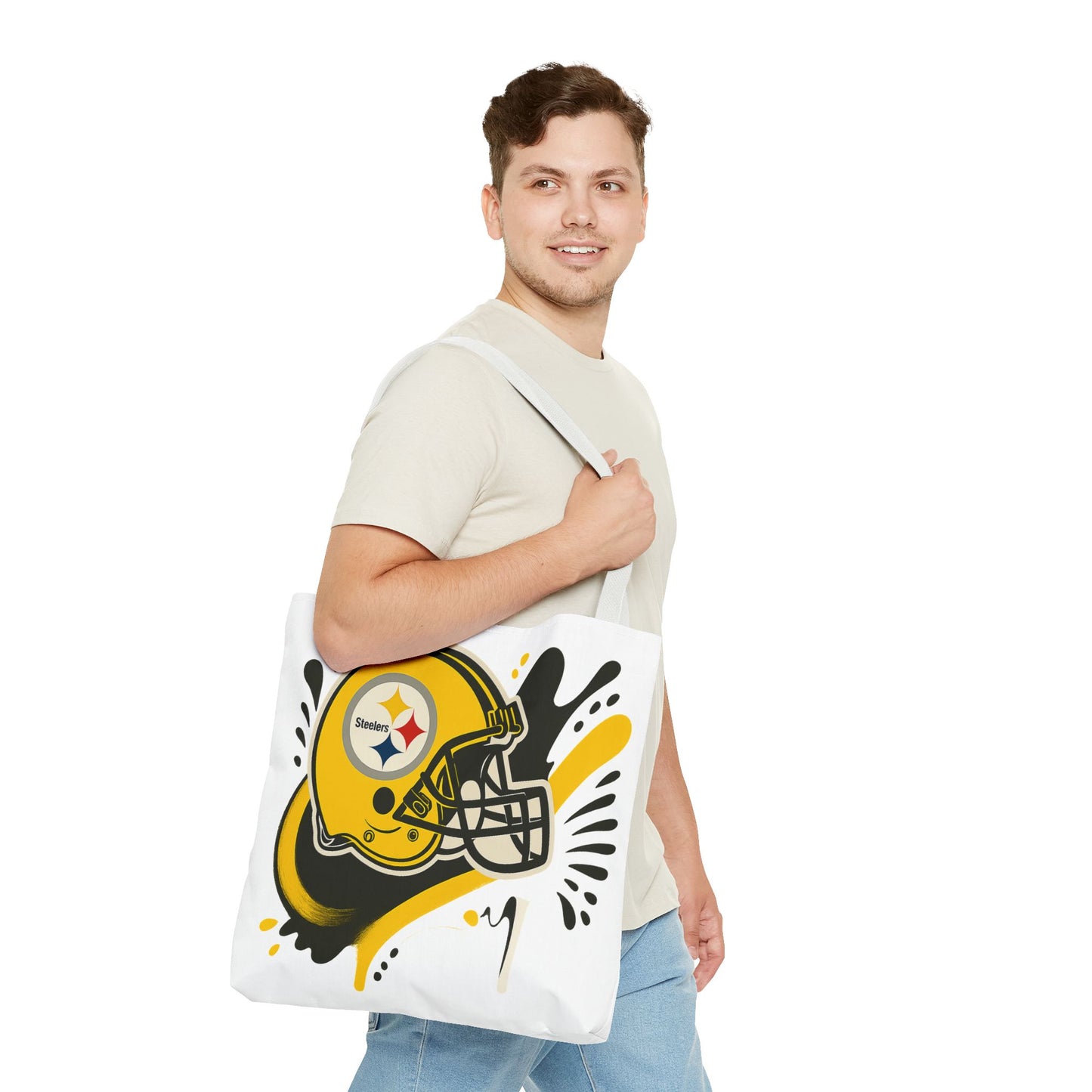 Steelers Inspired Tote Bag, Football Fan Accessory, Game Day Tote, Sports Bag, Personalized Gift for Him