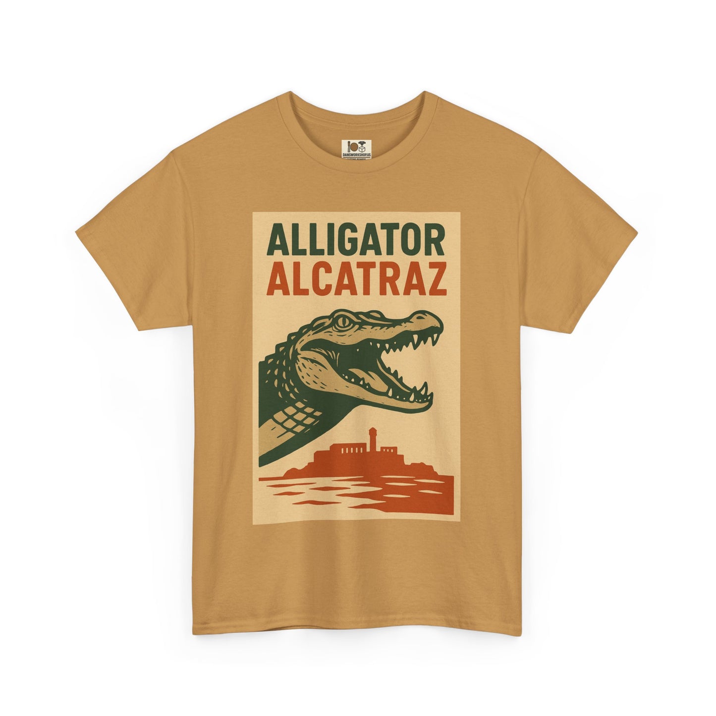 Alligator Alcatraz Graphic Tee - Fun Vintage Style Tee for Nature Lovers, Wildlife Enthusiasts, Summer Wear, Casual Outfits, Gift Idea