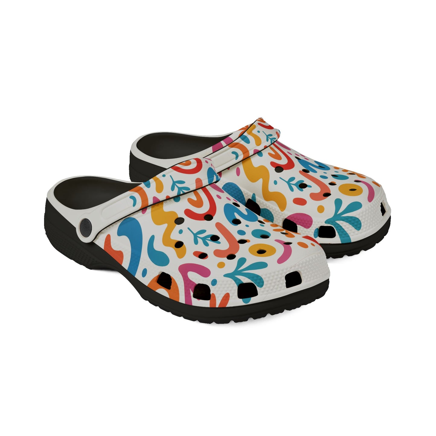 Colorful AOP EVA Foam Rubber Shoes with Vibrant Floral Design, Slip-On Clogs, Fun Garden Shoes, All-Occasion Footwear, Summer Style, [...]
