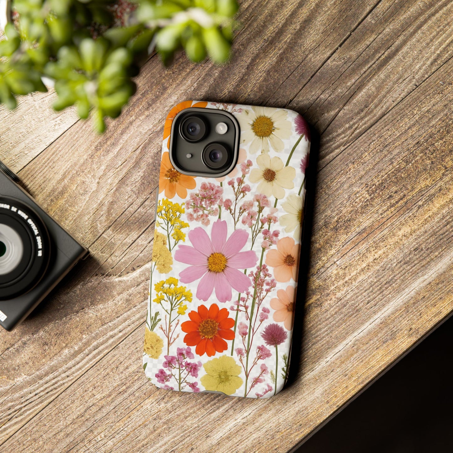 Floral Phone Case - Tough Cases, Stylish Protective Cover, Flower Design, Trendy Gift, Nature Lover Accessory, DRIED FLOWERS