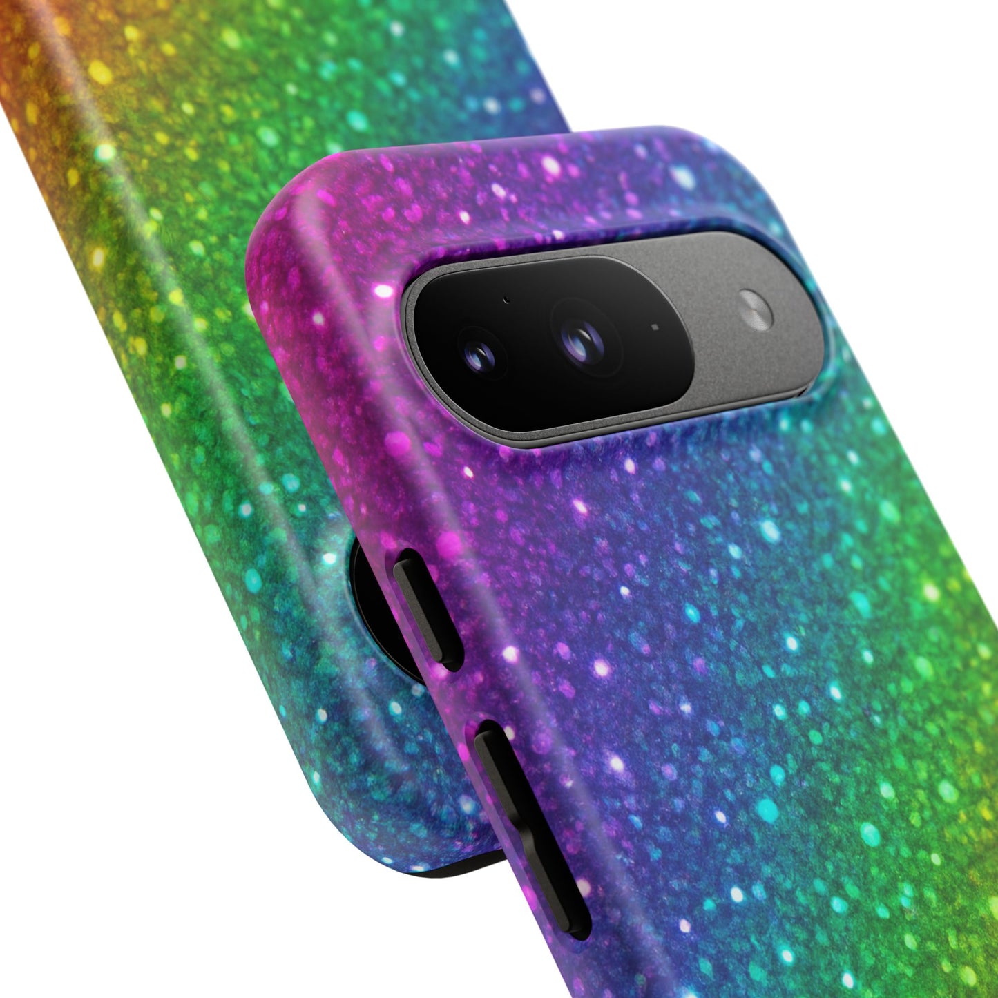 Colorful Glitter Phone Case, Tough Cases, Rainbow Sparkle Phone Cover, Gift for Her, Trendy Phone Accessory, Summer Vibes