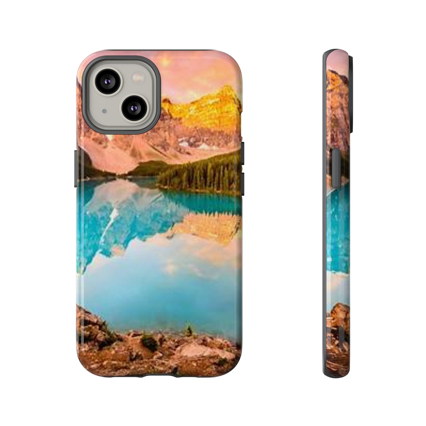 Nature-Inspired Phone Case with Mountain and Lake Design, Aesthetic Tough Cases for Outdoor Lovers, Phone Protection, Gift for Nature [...]
