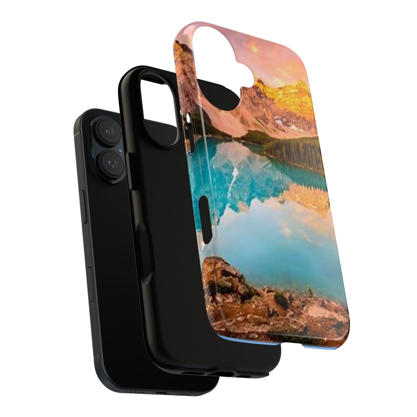 Nature-Inspired Phone Case with Mountain and Lake Design, Aesthetic Tough Cases for Outdoor Lovers, Phone Protection, Gift for Nature [...]