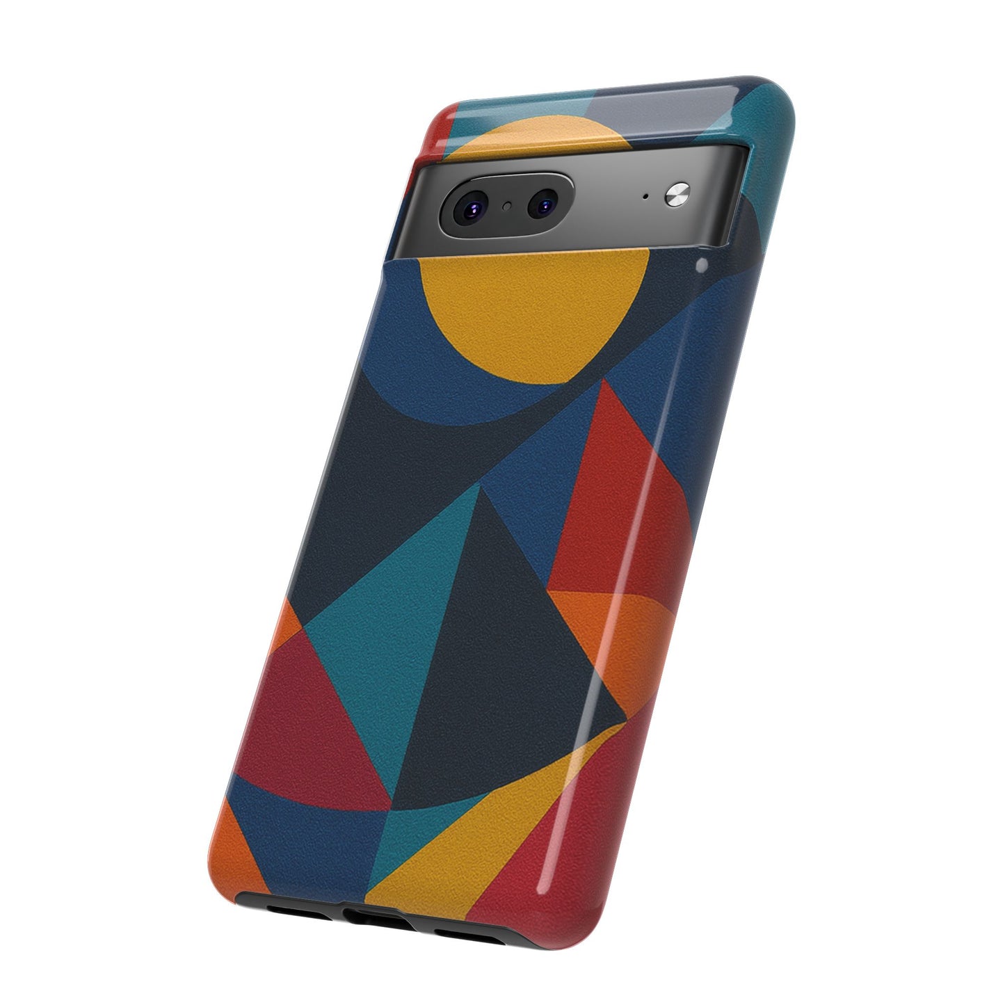 Vibrant Phone Case, Colorful Phone Cover, Geometric Design, Artistic Gift, Trendy Accessory, Vibrant Colors, Unique Design