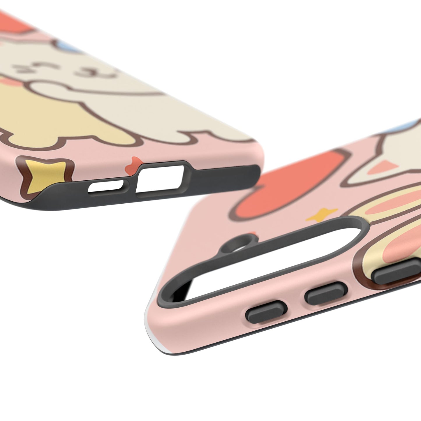 Cute Animal Phone Case -Tough Cases with Bunny and Cat Design, Kawaii Gift for Kids, Birthday, Everyday Use, Phone Accessories, teenage girl