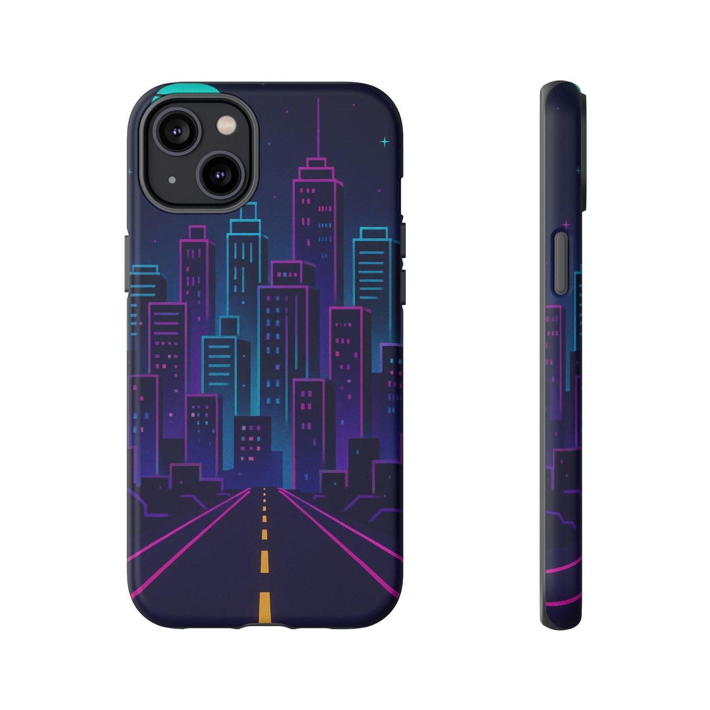 Cityscape Phone Case, Tough Cases, Urban Style, Nighttime Vibe, Phone Cover, Gift for City Lovers, Modern Design