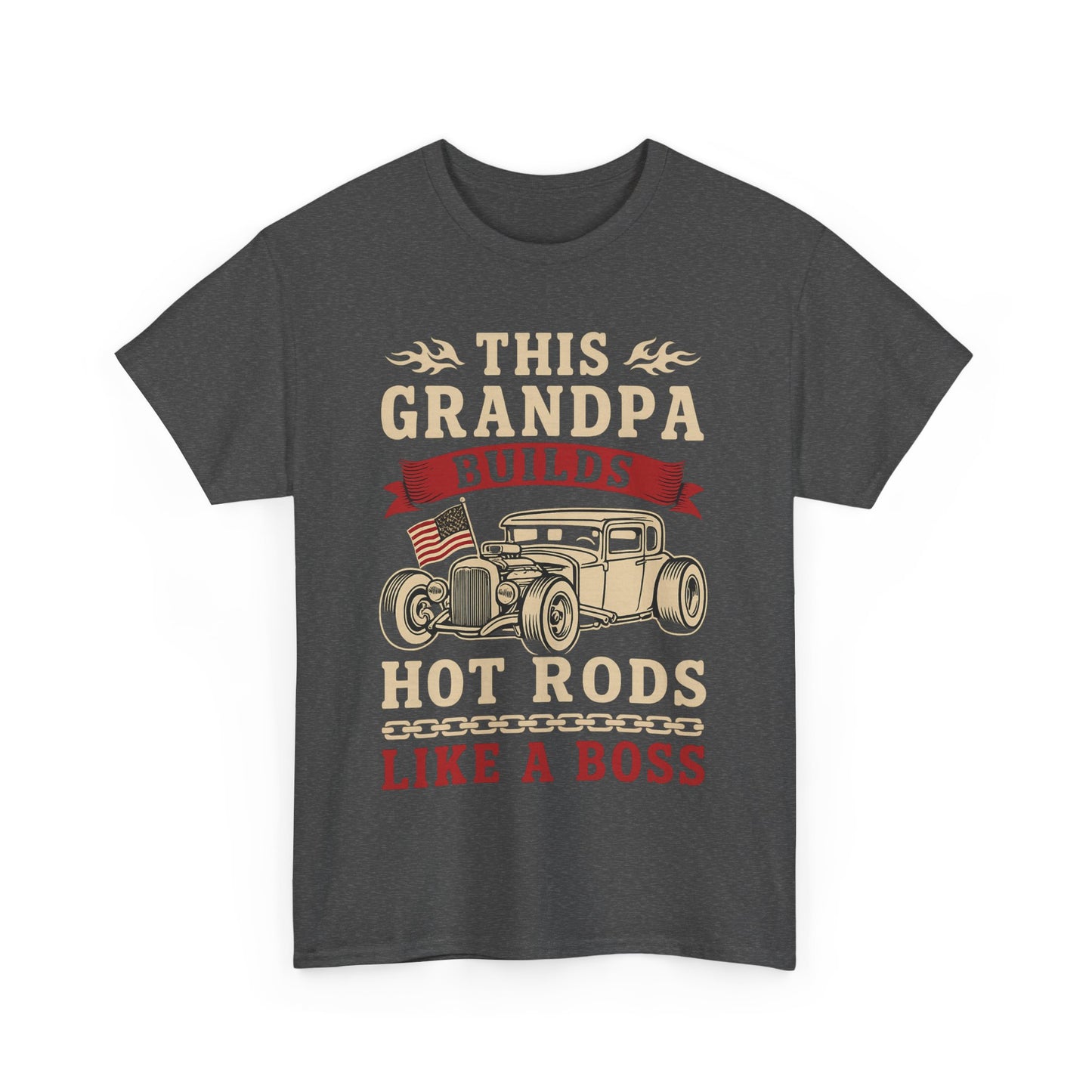 This Grandpa Builds Hot Rods Heavy Cotton Tee, Gift for Grandpa, Car [...]