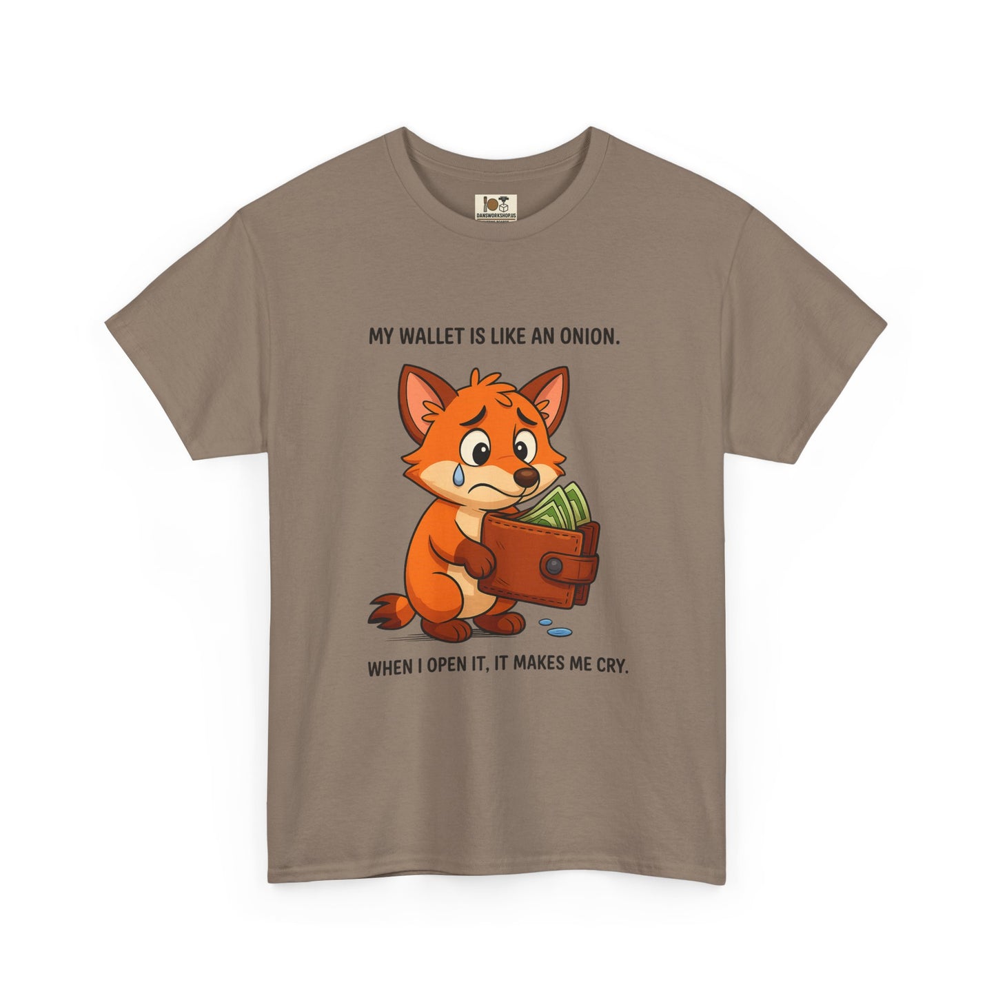 Fun Animal Graphic Tee, Funny Wallet Onion Tee, Cute Fox Shirt, Gift for Animal Lovers, Humorous Cotton T-shirt, Casual Everyday Wear