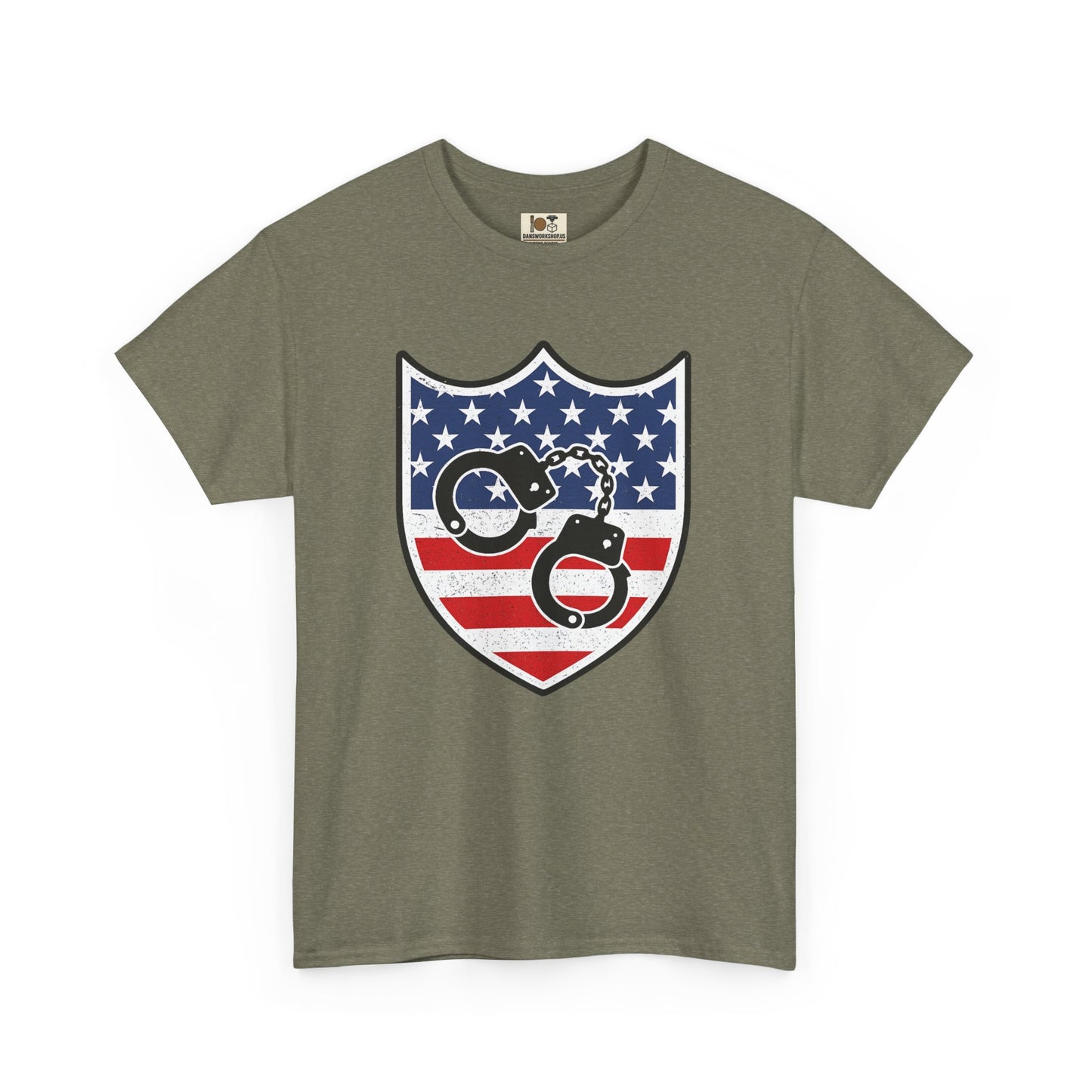 Patriotic Cycle Tee - Unisex Heavy Cotton Shirt, USA Flag Design, Biker Gift, Independence Day Apparel, Casual Wear