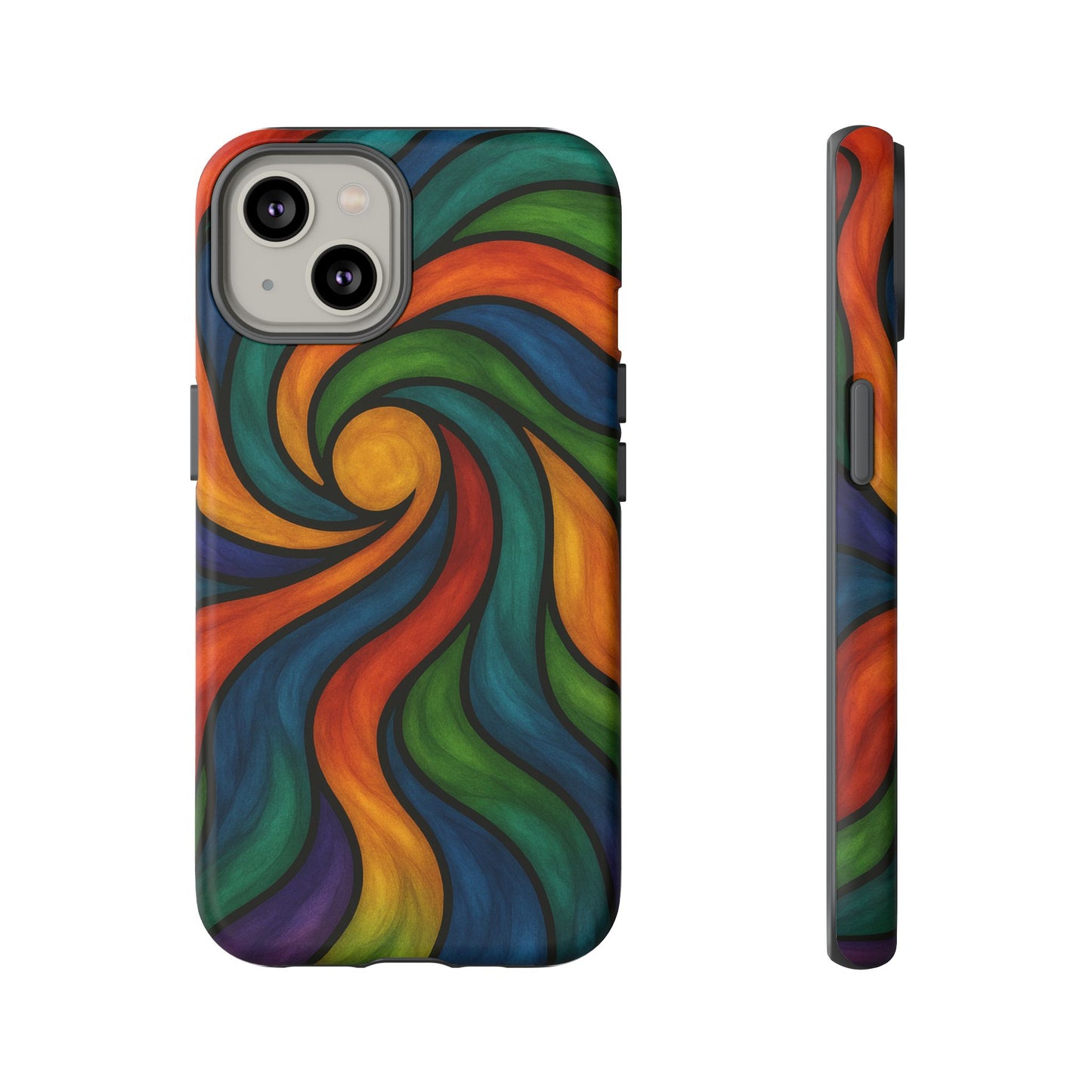 Colorful Swirl Phone Case | Tough Cases, Vibrant Design, Gift for Art Lovers, Funky Case, Unique Phone Accessories