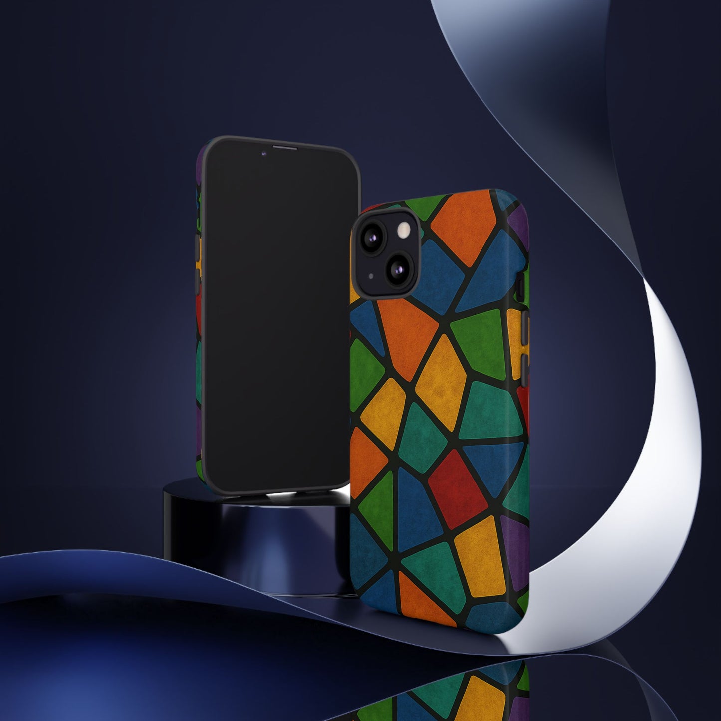 Colorful Mosaic Phone Case, Tough Cell Phone Cover, Vibrant Smartphone Protector, Unique Gift for Weddings, Birthday, Holidays