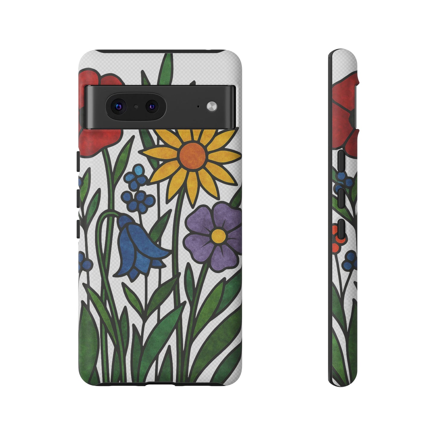 Floral Phone Case, Vibrant Flower Design, Tough Protection, Gift for Nature Lovers, Spring Decor