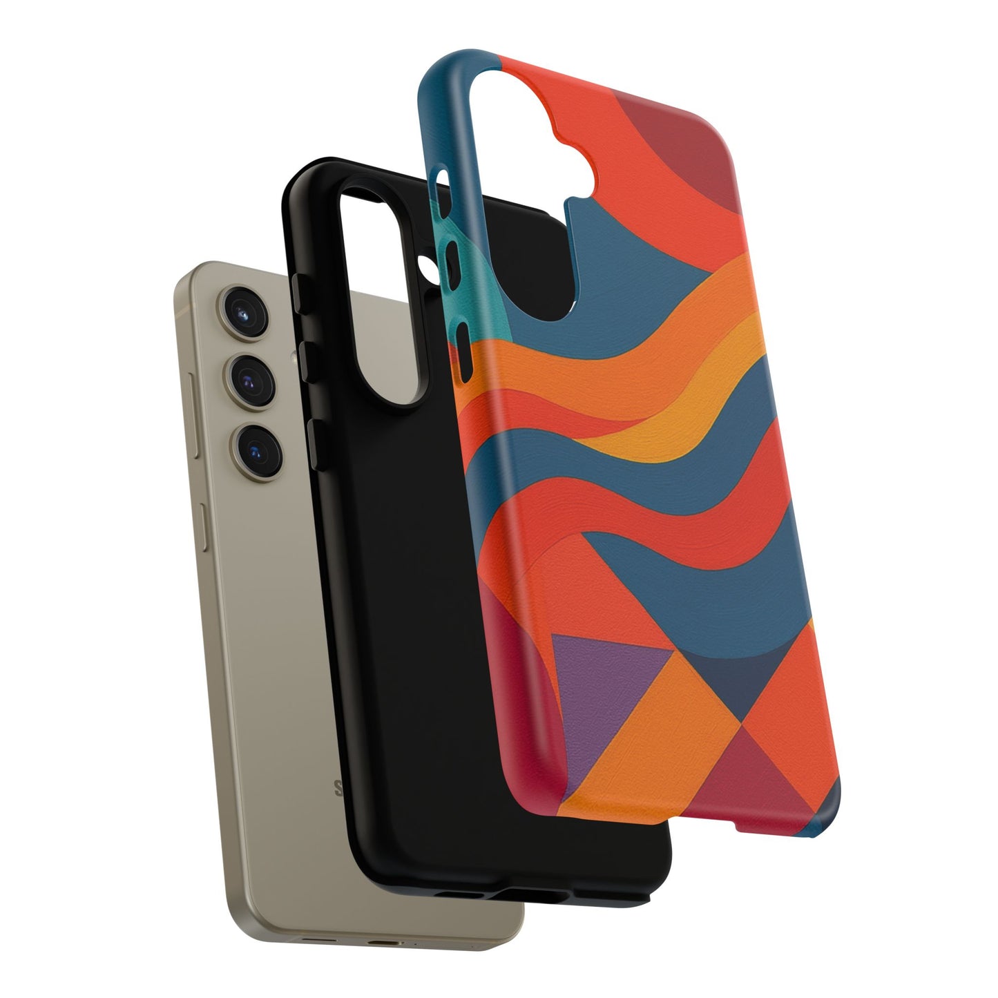 Vibrant Phone Case, Abstract Design Cover, Tough Cases for All Occasions, Stylish Gift for Tech Lovers, Modern Phone Accessories