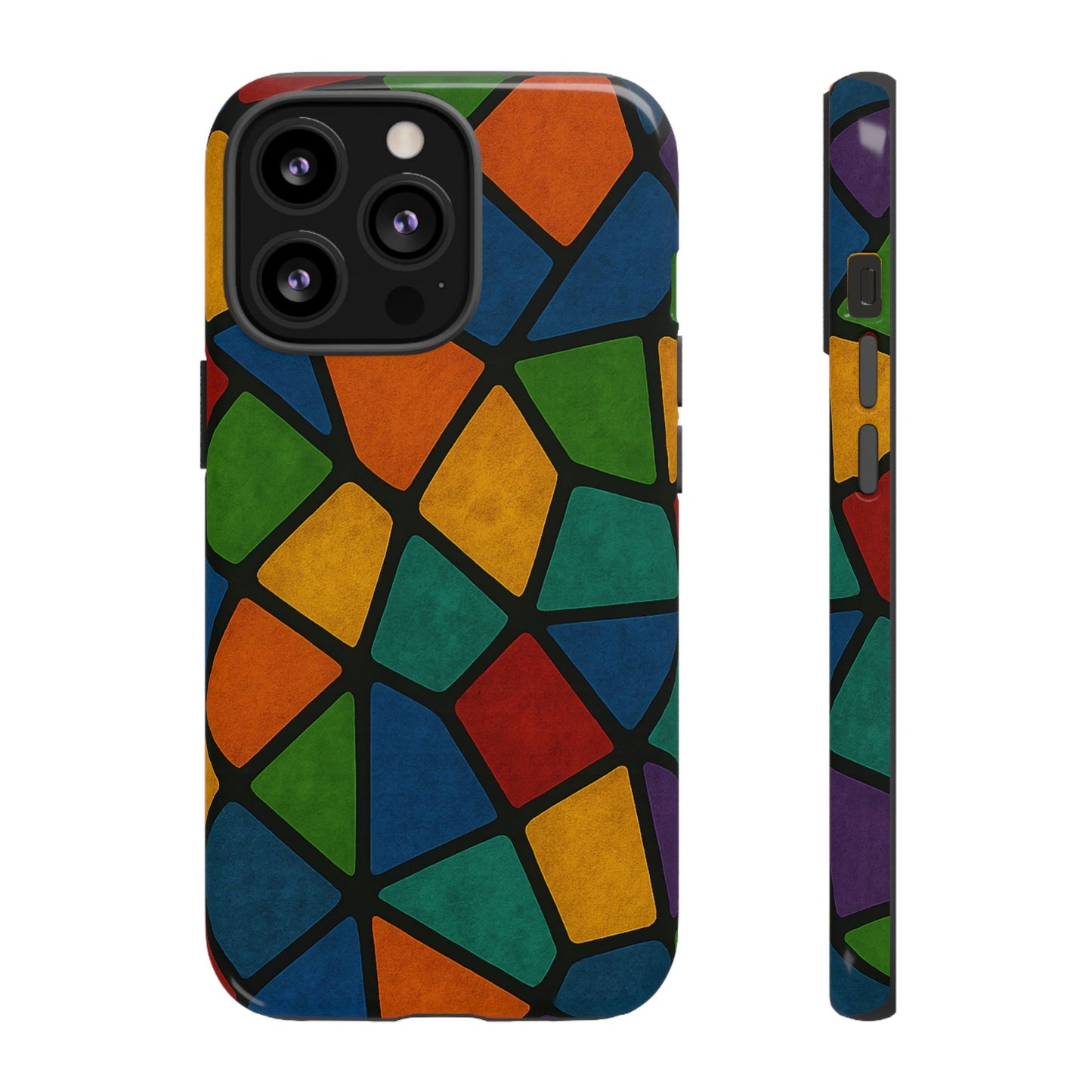 Colorful Mosaic Phone Case, Tough Cell Phone Cover, Vibrant Smartphone Protector, Unique Gift for Weddings, Birthday, Holidays