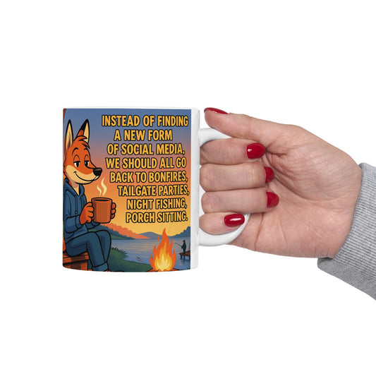 Cozy Fox Ceramic Mug - Perfect for Campfires, Bonfires, and Relaxation | Whimsical Coffee Cup, Gift for Nature Lovers, Outdoor [...]