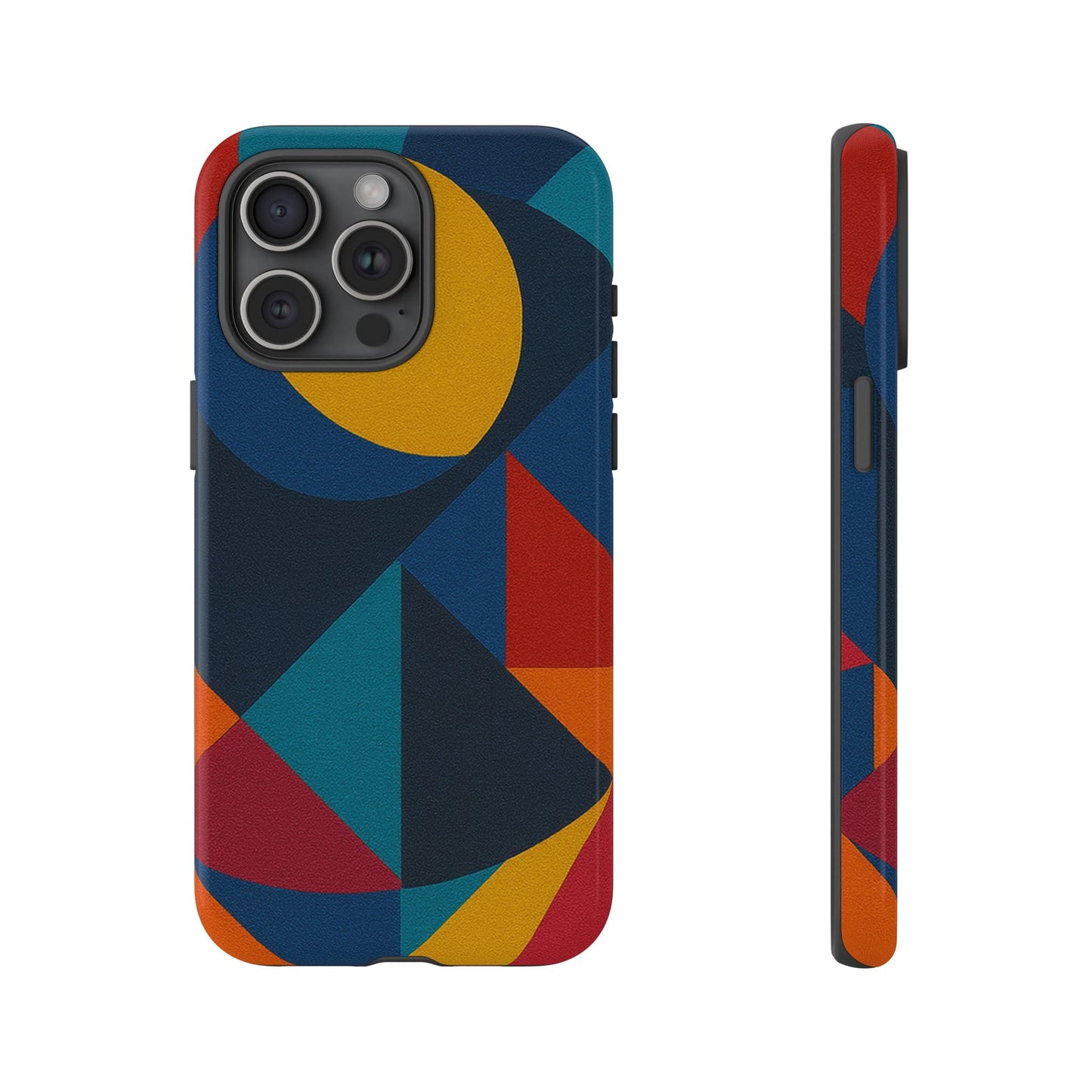 Vibrant Phone Case, Colorful Phone Cover, Geometric Design, Artistic Gift, Trendy Accessory, Vibrant Colors, Unique Design