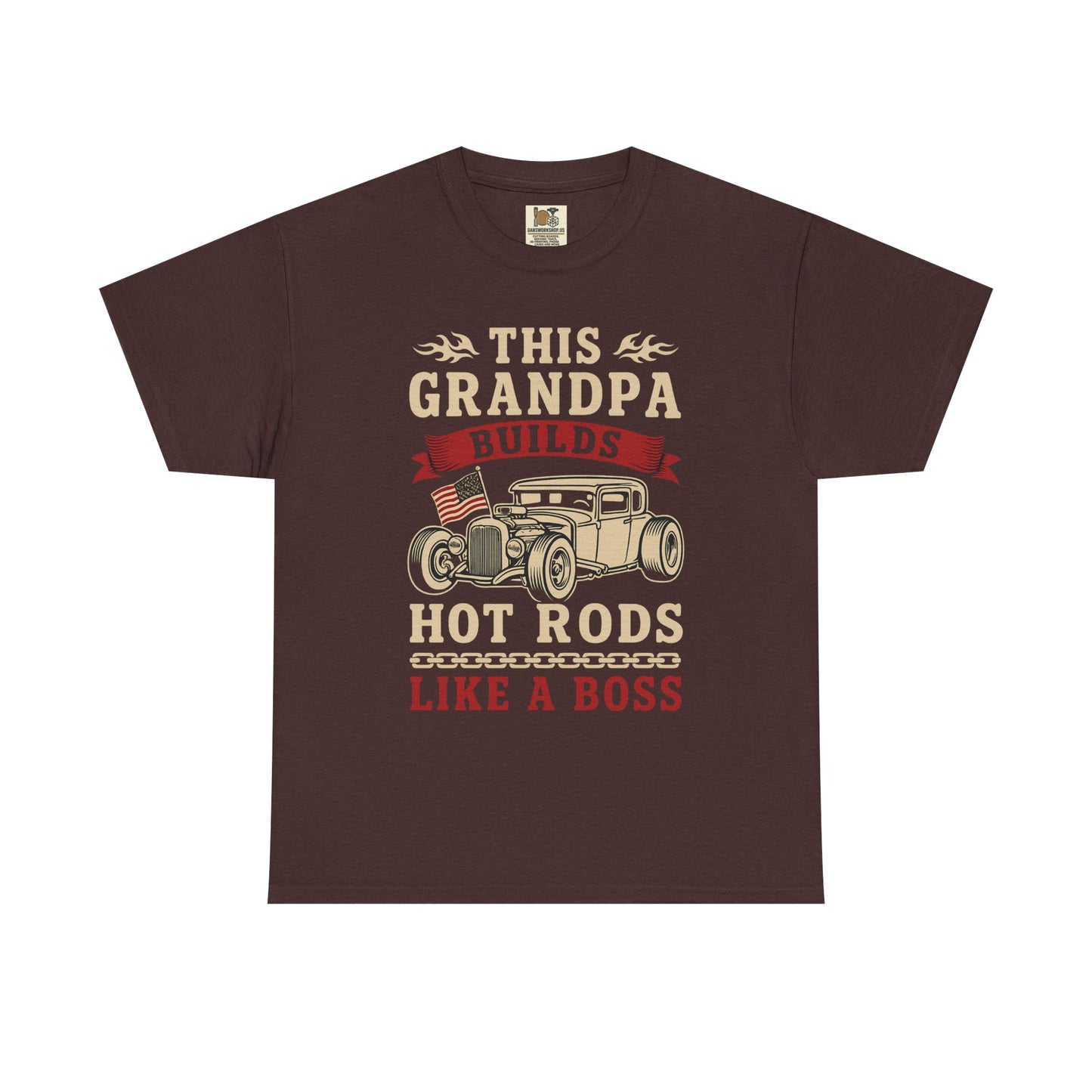 This Grandpa Builds Hot Rods Heavy Cotton Tee, Gift for Grandpa, Car [...]