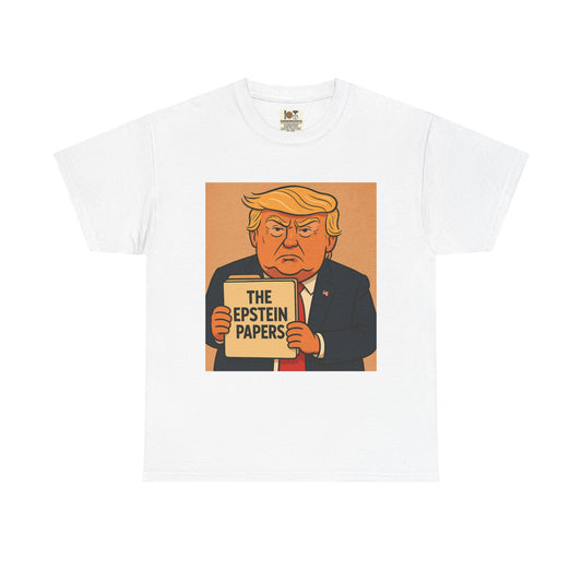 Political Humor Tee, Graphic T-Shirt, Unisex Cotton Shirt, Meme Gift, Statement Tee, Casual Wear, Fun Apparel, trump, Epstein