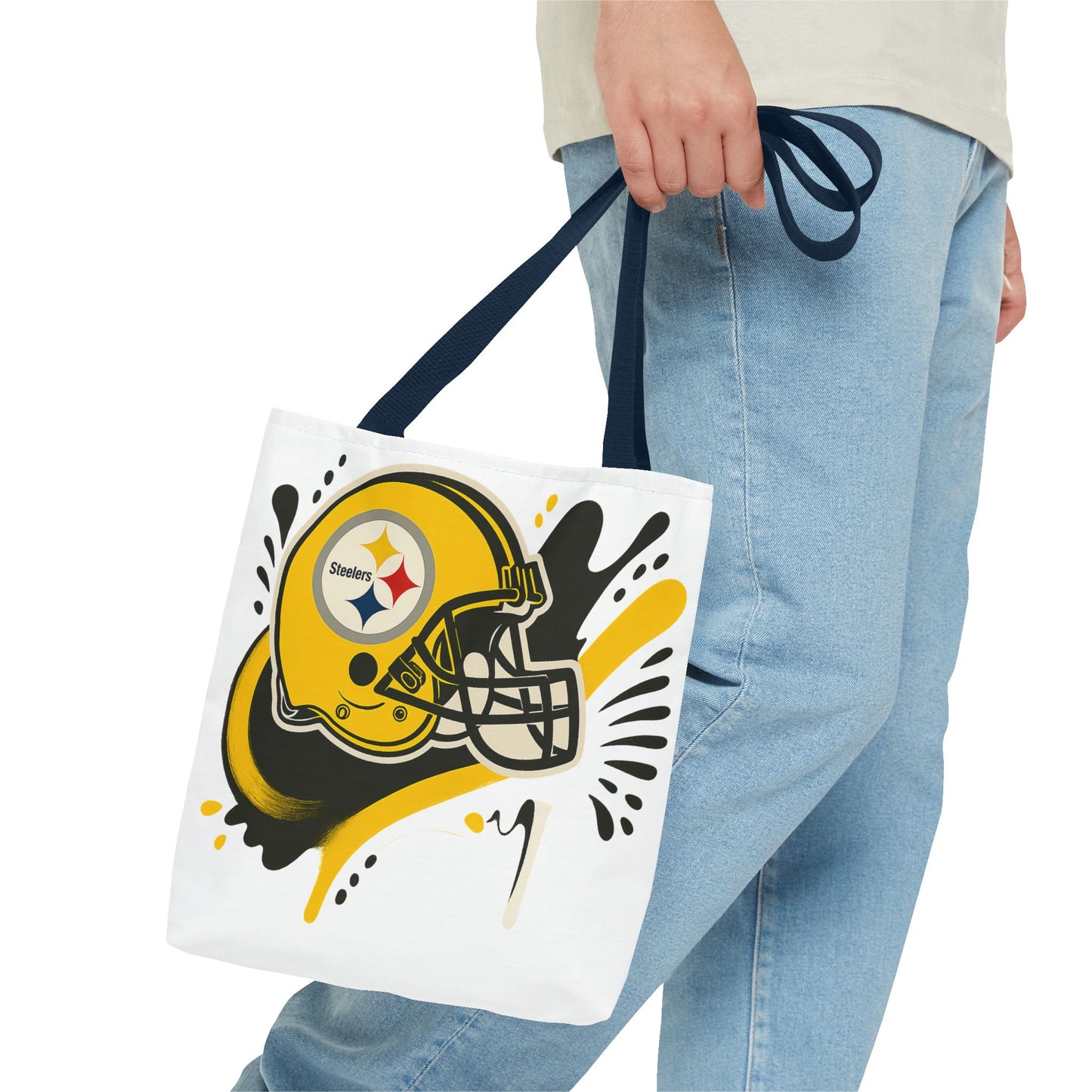 Steelers Inspired Tote Bag, Football Fan Accessory, Game Day Tote, Sports Bag, Personalized Gift for Him