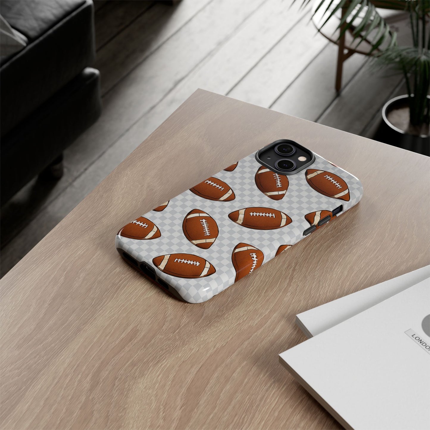 Football Phone Case, Tough Cases for Sports Fans, Unique Gift for Football Lovers, Protective Decor, Athletic Accessories