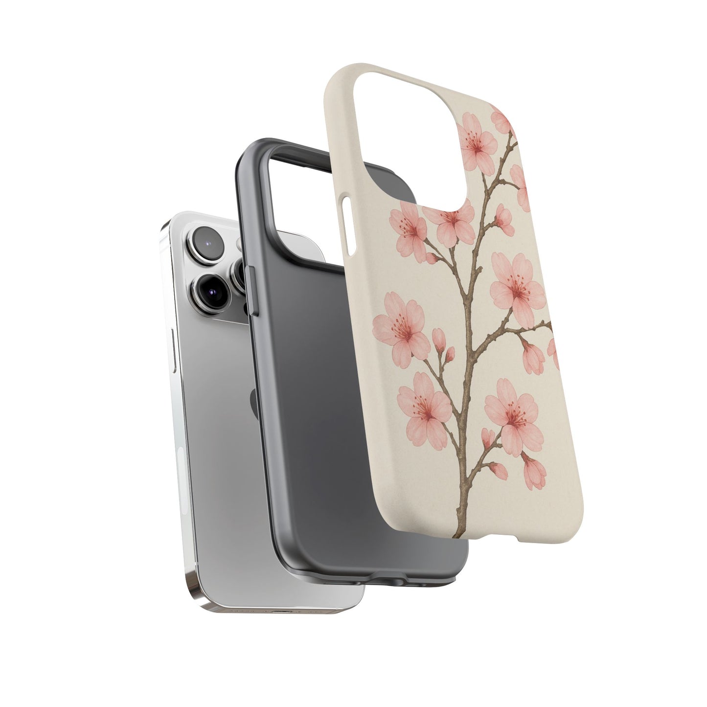 Cherry Blossom Phone Case, Floral Phone Cover, Tough Case for Gifts, Spring Decor, Cute Tech Accessories, Nature Lover's Gift