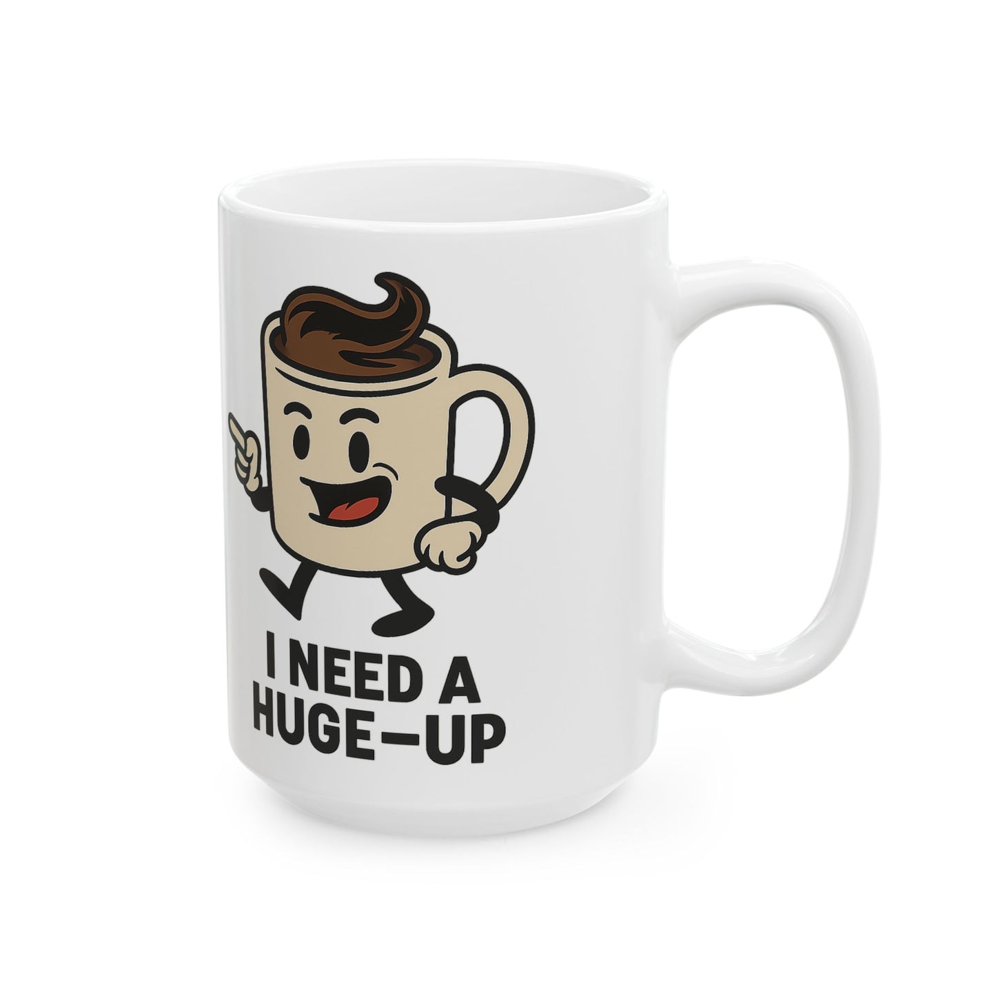 Cute Coffee Mug - "I Need A Hug In A Mug", Funny Gift for Coffee Lovers, Perfect for Birthdays, Holidays, Home Office