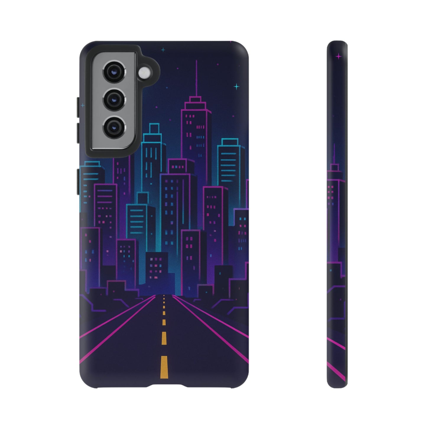 Cityscape Phone Case, Tough Cases, Urban Style, Nighttime Vibe, Phone Cover, Gift for City Lovers, Modern Design