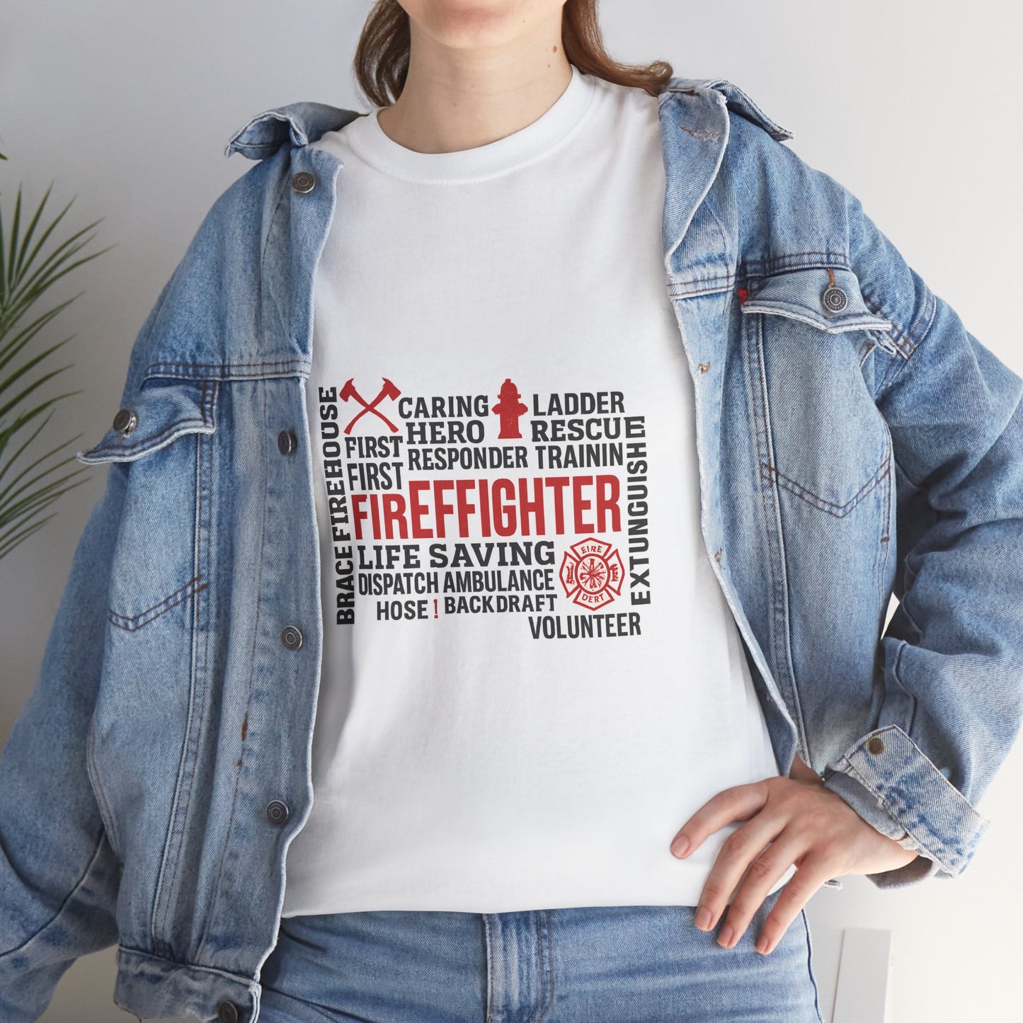 Firefighter Tribute Tee, Unisex Heavy Cotton Shirt, First Responder Gift, Firefighter Appreciation, Emergency Service Apparel, [...]