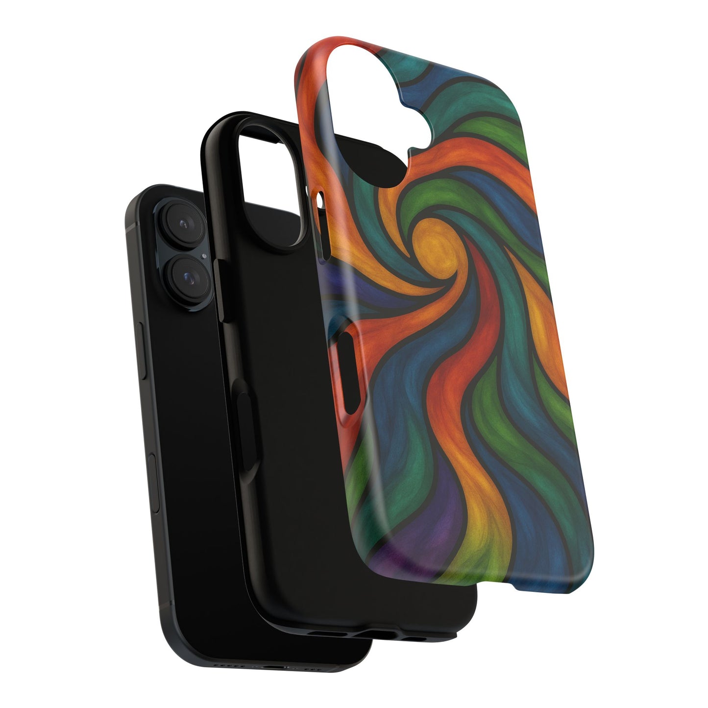 Colorful Swirl Phone Case | Tough Cases, Vibrant Design, Gift for Art Lovers, Funky Case, Unique Phone Accessories