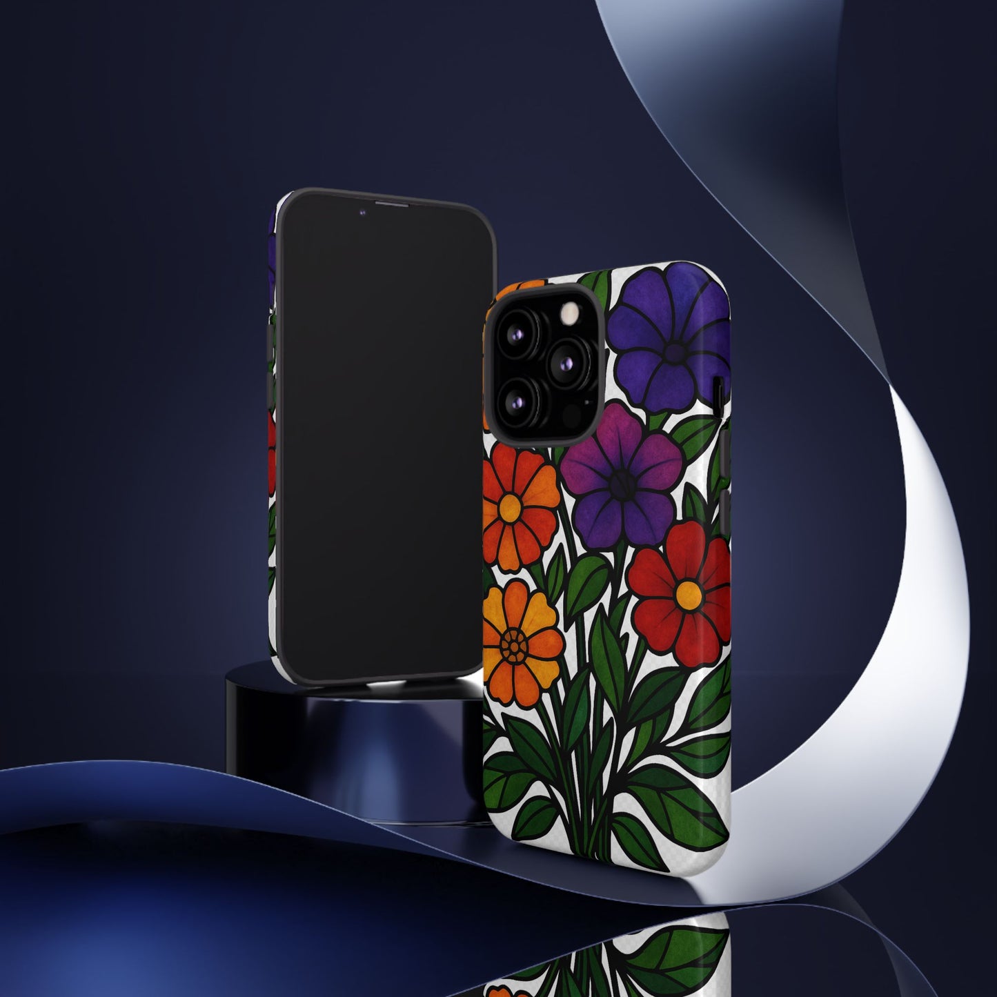 Floral Phone Case, Tough Cases with Colorful Flower Design, Gift for Flower Lovers, Summer Accessories, Trendy Phone Cover
