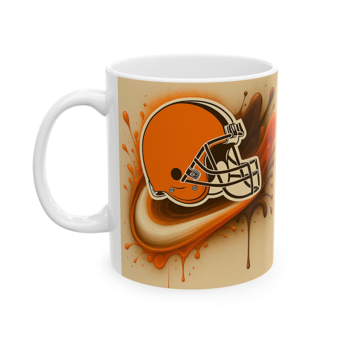 Cleveland Browns Fan Ceramic Mug, 11oz or 15oz, NFL Gift, Sports Coffee Cup, Football Fan Merchandise, Game Day Drinkware
