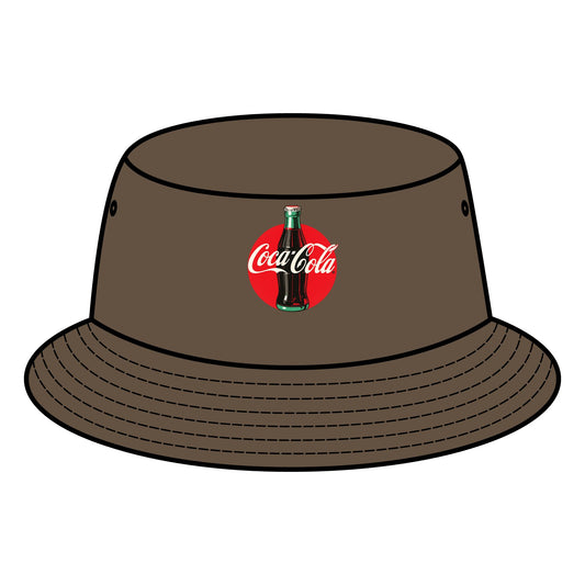 Retro Coca-Cola Bucket Hat, Vintage Style Hat, Summer Accessory, Festival Wear, Gift for Coca-Cola Fans, Stylish Sun Protection
