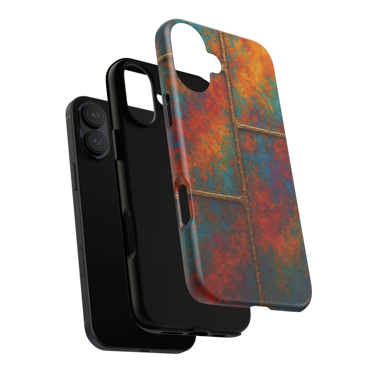 Colorful Textured Phone Case, Vibrant iPhone Cover, Tough Protective Shell, Unique Mobile Accessory, Artisan Phone Protection
