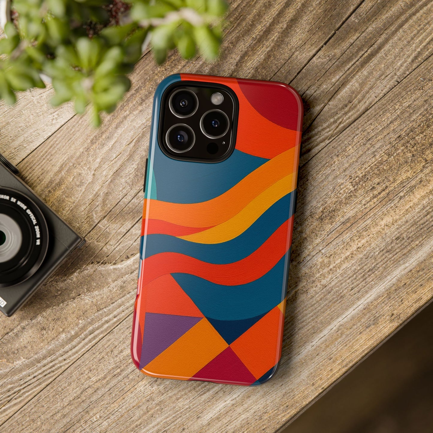 Vibrant Phone Case, Abstract Design Cover, Tough Cases for All Occasions, Stylish Gift for Tech Lovers, Modern Phone Accessories