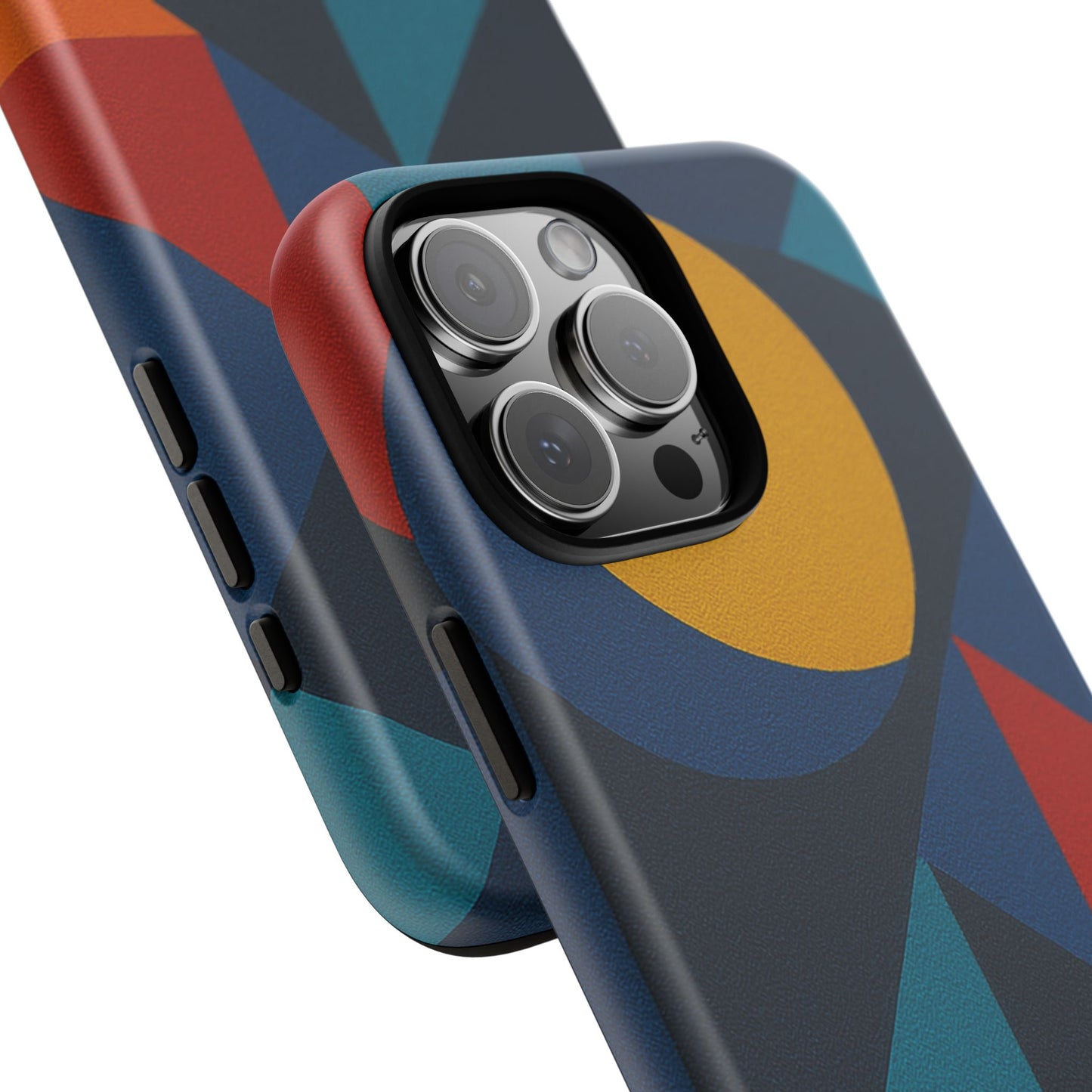 Vibrant Phone Case, Colorful Phone Cover, Geometric Design, Artistic Gift, Trendy Accessory, Vibrant Colors, Unique Design