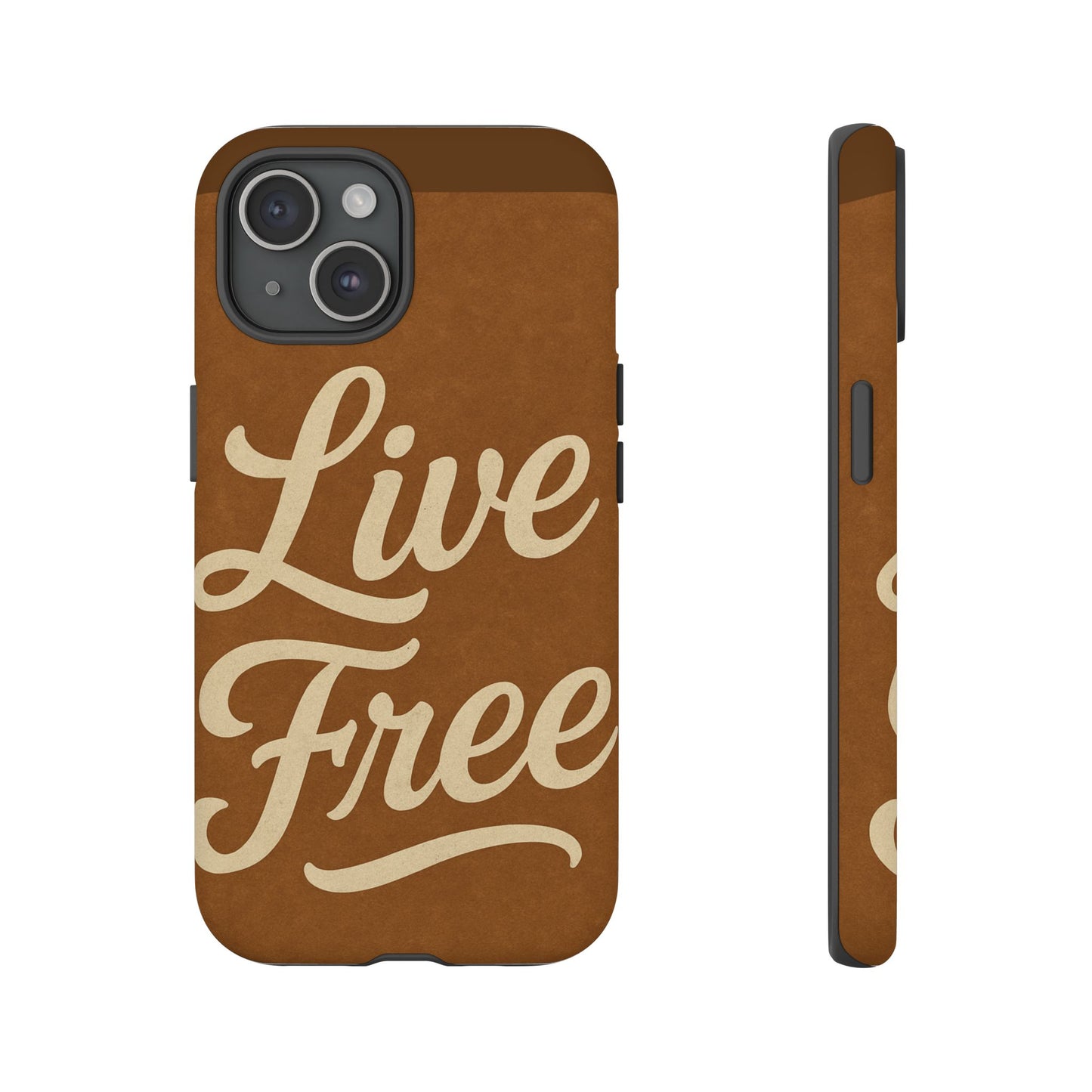 Live Free Phone Case, Tough Cases, Inspirational Phone Accessories, Gift for Adventurers, Customizable Design, Unique Tech Gifts