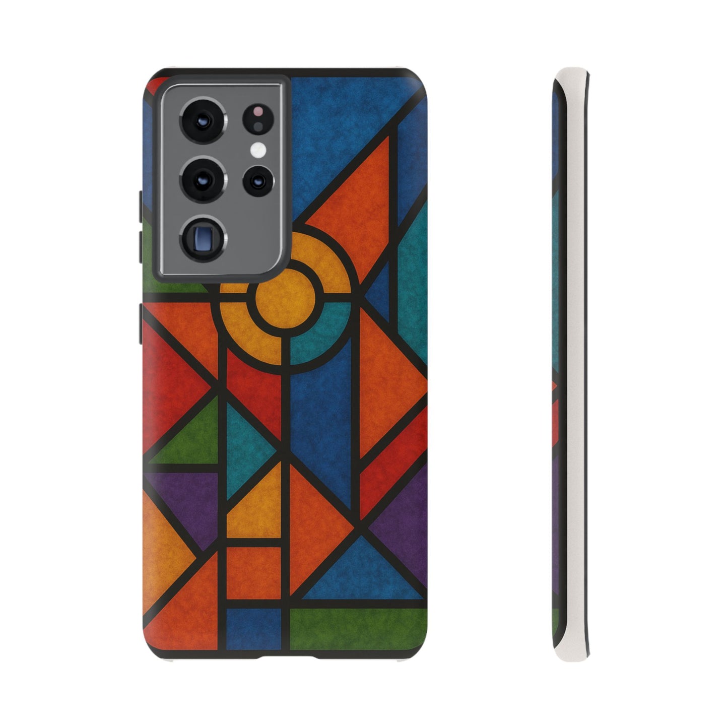 Colorful Stained Glass Phone Case, Artistic Phone Cover, Vibrant Protective Case, Unique Gift for Art Lovers, Stylish Smartphone Accessory
