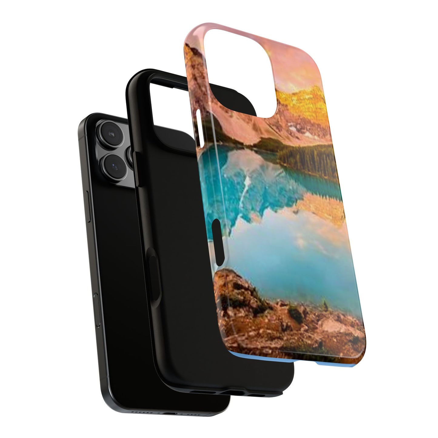Nature-Inspired Phone Case with Mountain and Lake Design, Aesthetic Tough Cases for Outdoor Lovers, Phone Protection, Gift for Nature [...]