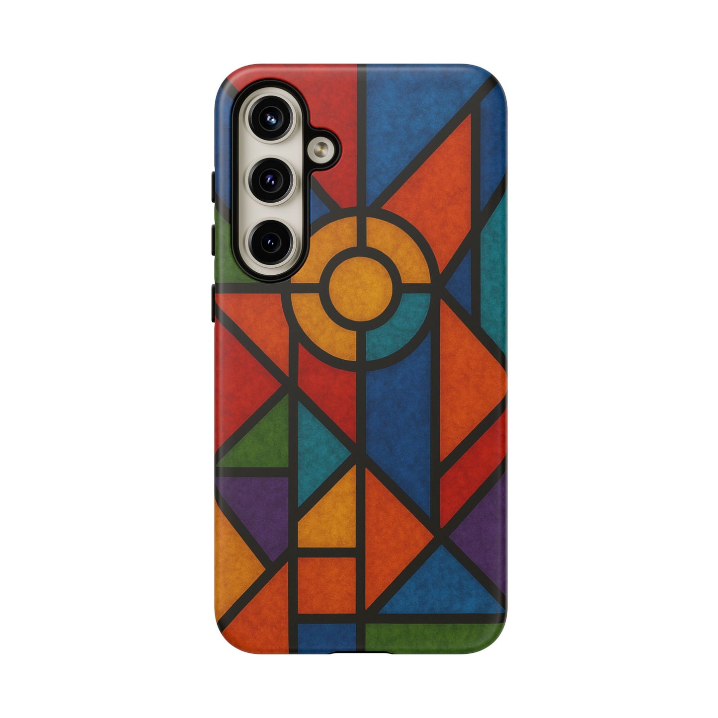 Colorful Stained Glass Phone Case, Artistic Phone Cover, Vibrant Protective Case, Unique Gift for Art Lovers, Stylish Smartphone Accessory