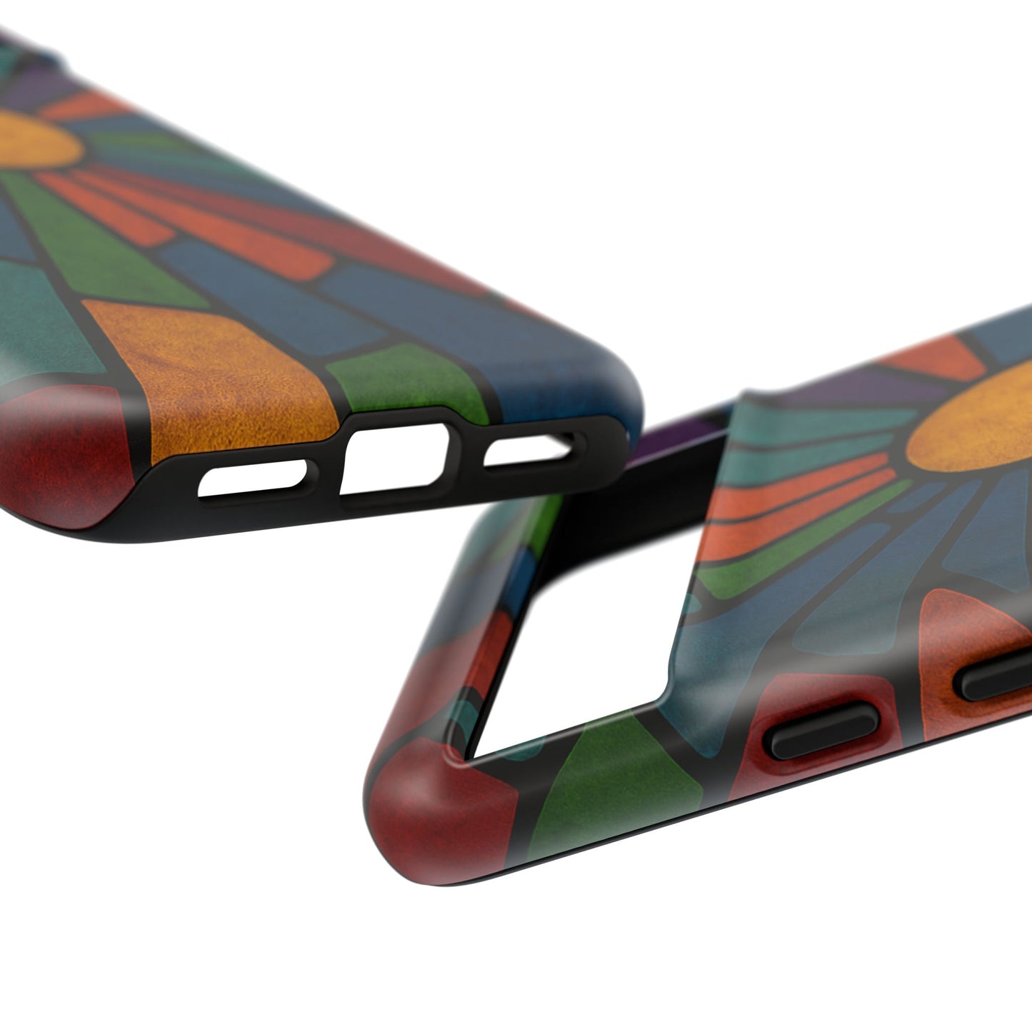 Colorful Stained Glass Phone Case, Tough Cases, Artistic Phone Cover, Vibrant Mobile Accessory, Unique Gift for Art Lovers