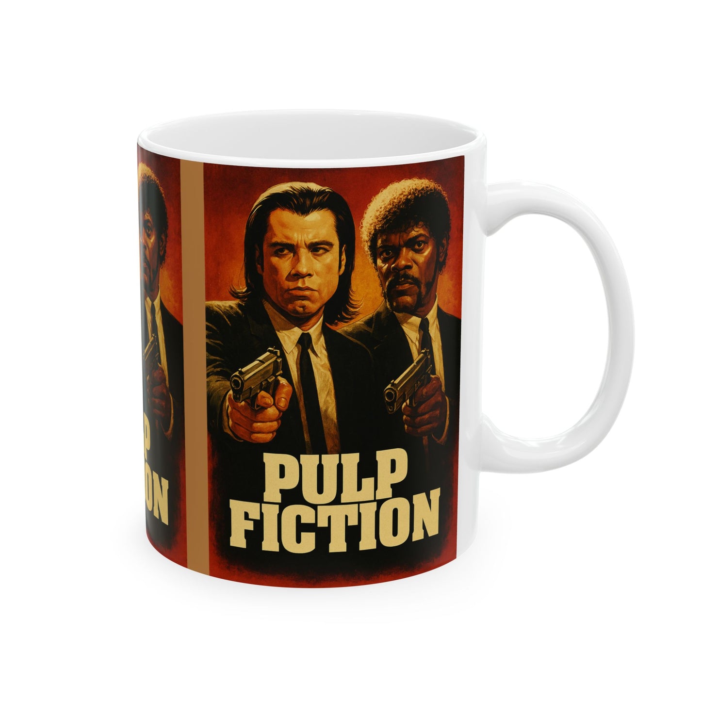 Pulp Fiction Ceramic Mug, Movie Lover Gift, Coffee Cup, Retro Film Merchandise, 11oz & 15oz Options