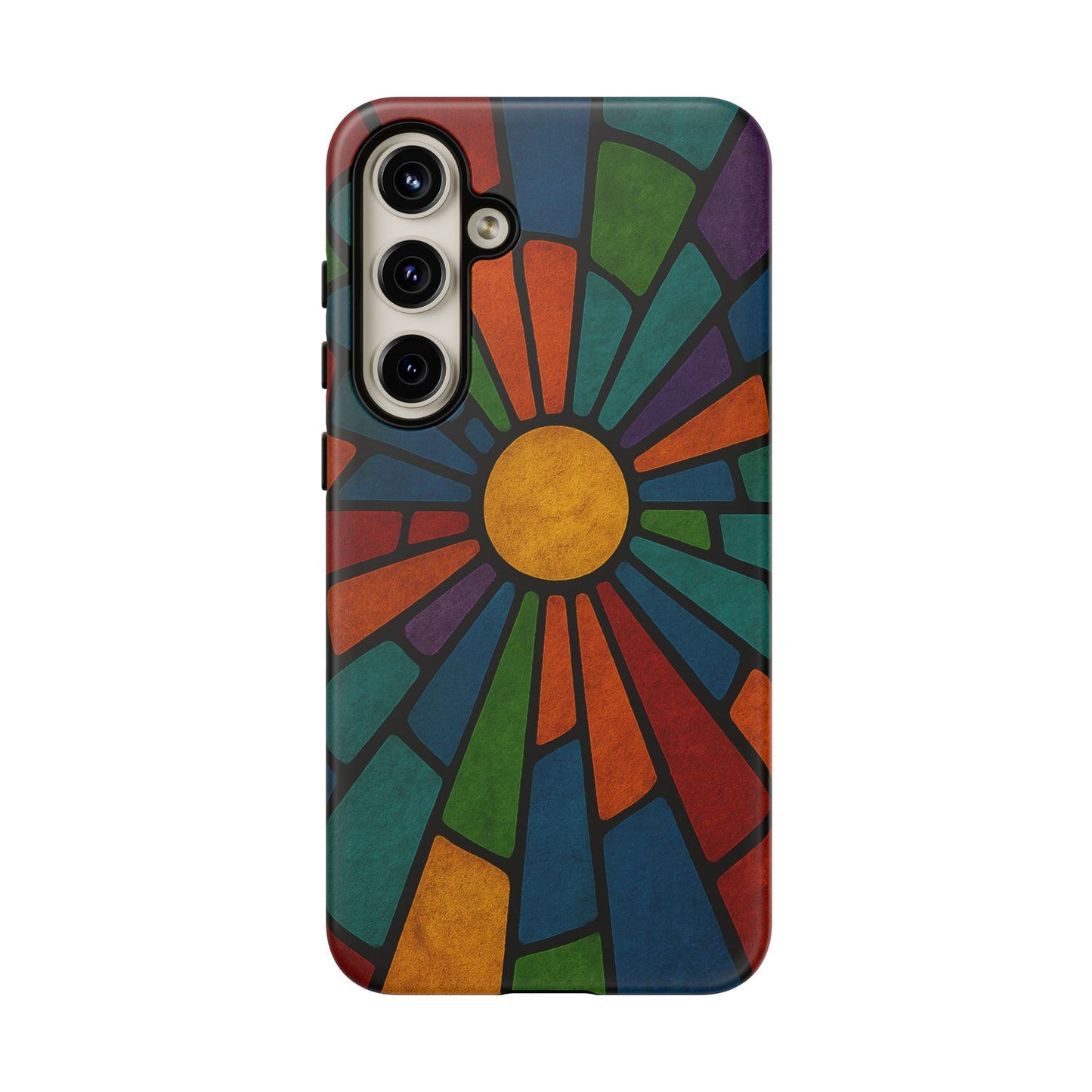 Colorful Stained Glass Phone Case, Tough Cases, Artistic Phone Cover, Vibrant Mobile Accessory, Unique Gift for Art Lovers