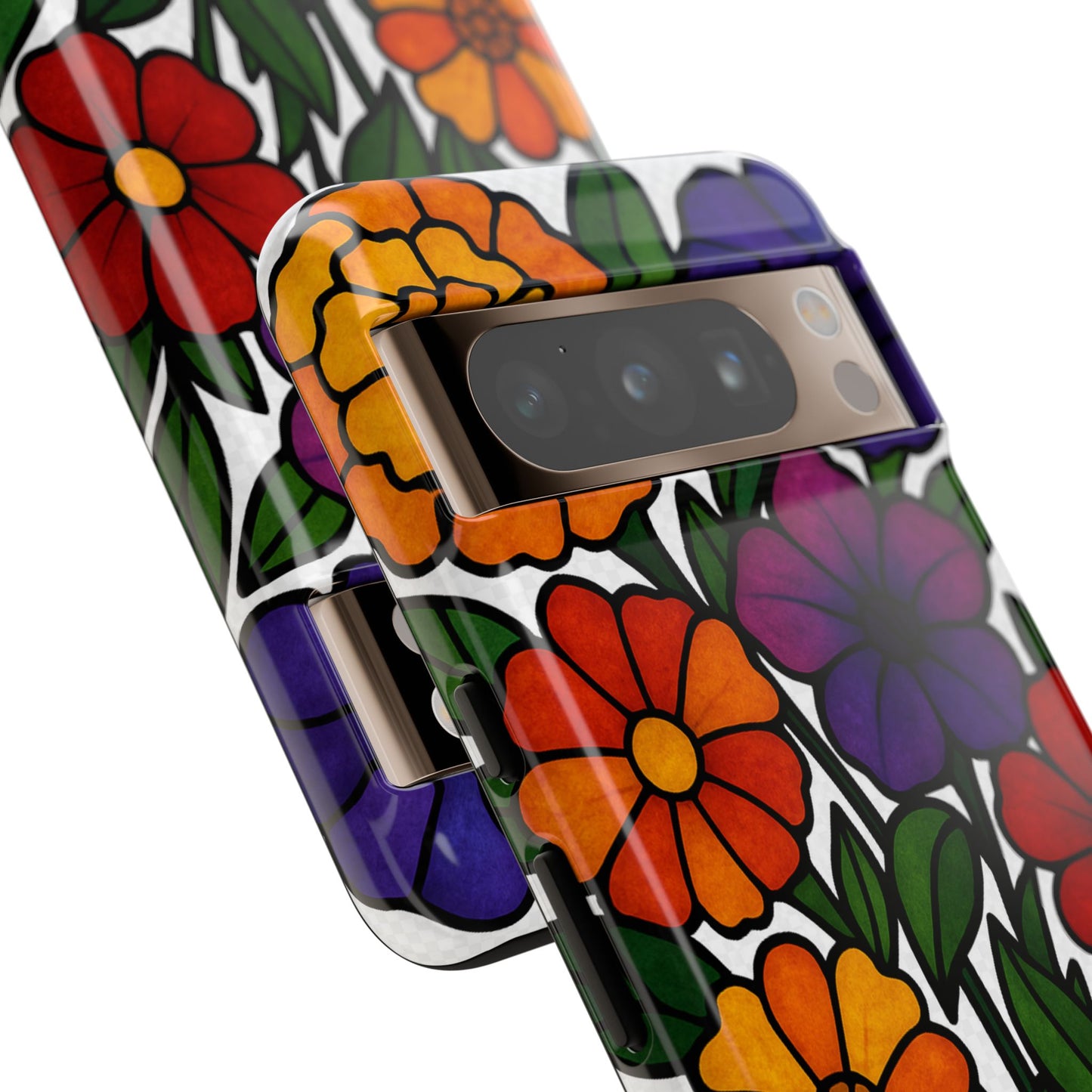 Floral Phone Case, Tough Cases with Colorful Flower Design, Gift for Flower Lovers, Summer Accessories, Trendy Phone Cover