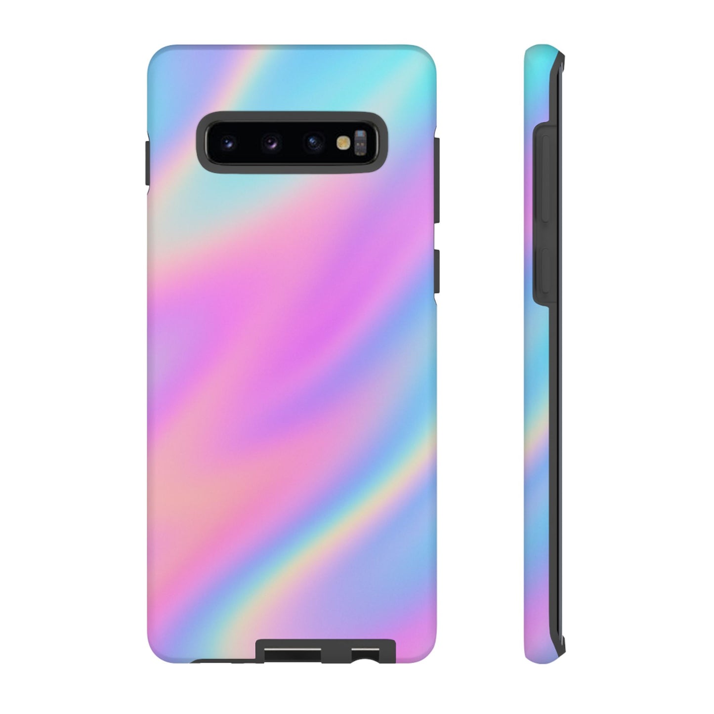 Colorful Holographic Phone Case, Tough Cases for iPhone, Trendy Phone Cover, Unique Gift for Her, Pastel Phone Accessory