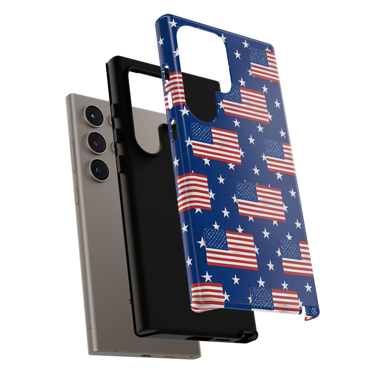 Patriotic Phone Case, Independence Day Accessories, American Flag Design, Star-Spangled Cover, Summer BBQ Gift